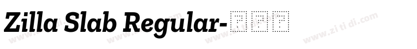 Zilla Slab Regular字体转换